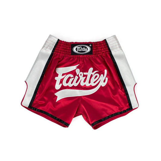Fairtex Red/White Slim Cut Muay Thai Boxing Short image 1