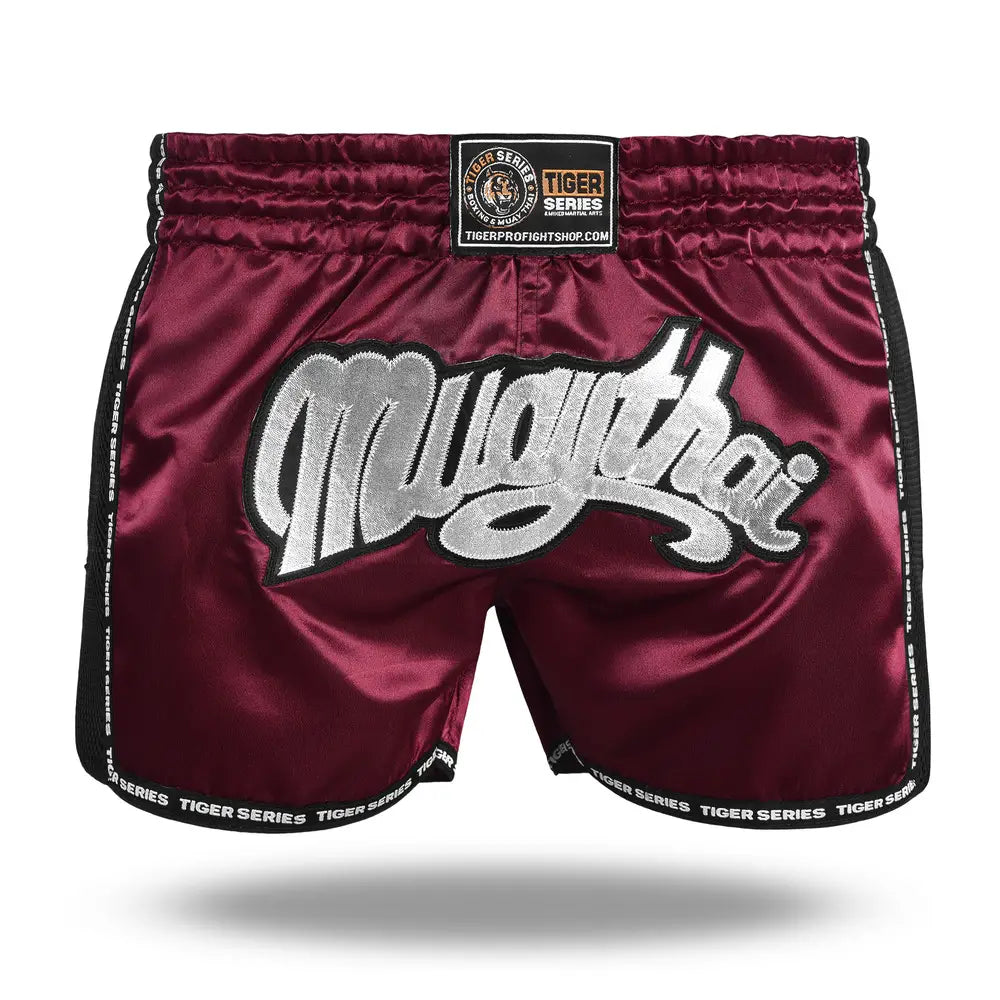Thai Boxing Shorts Uni - Burgundy, XL image
