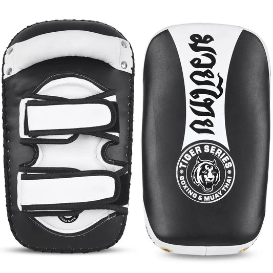 Pro Thai Gel Kick Pads in Geniune Leather - Black image