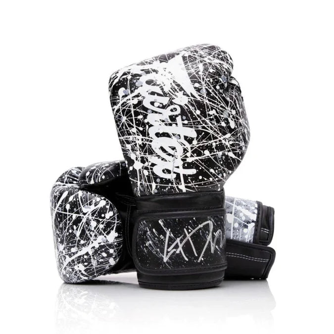 Fairtex Microfiber Gloves - Art collections - Black/White Painter image 0