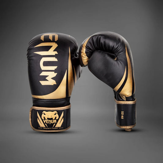 Venum Challenger 2.0 Boxing Gloves - Black/Gold 16oz image 1