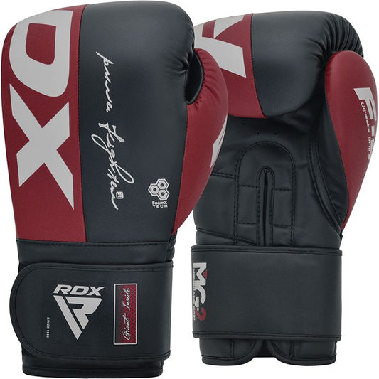 RDX F4 Boxing Sparring Gloves Hook & Loop - Maroon, 14oz image