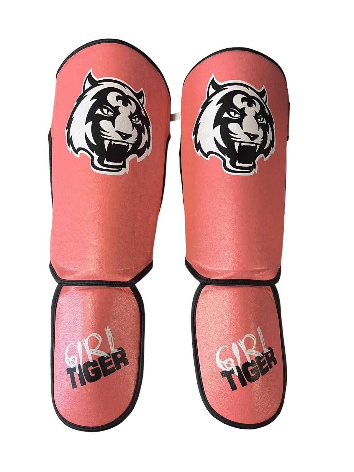 Youth Sparring Shin guards with instep for Muay Thai and MMA - Pink, 4XS 4 to 7 year image
