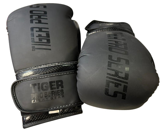 Matt Black Tiger Pro Boxing Gloves 10oz -16oz image 2