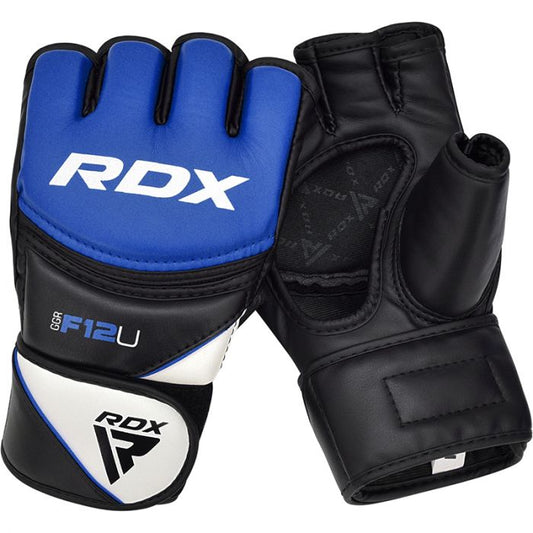 RDX F12 MMA GRAPPLING TRAINING GLOVES OPEN PALM Blue image 1