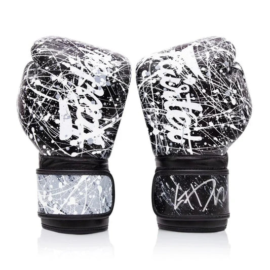 Fairtex Microfiber Gloves - Art collections - Black/White Painter image 1