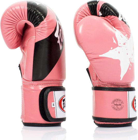 Boxing Gloves in Leather National Print Pink