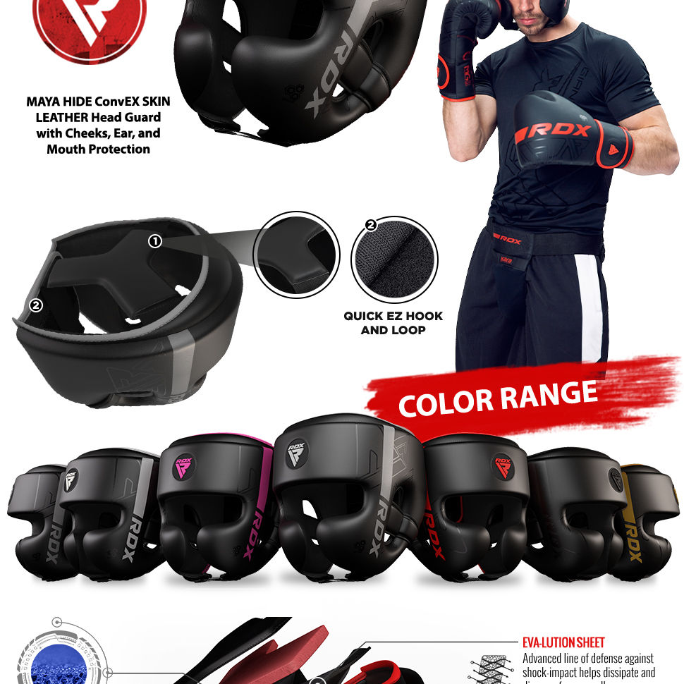 RDX F6 Kara Head Guard Matt Bk image 6