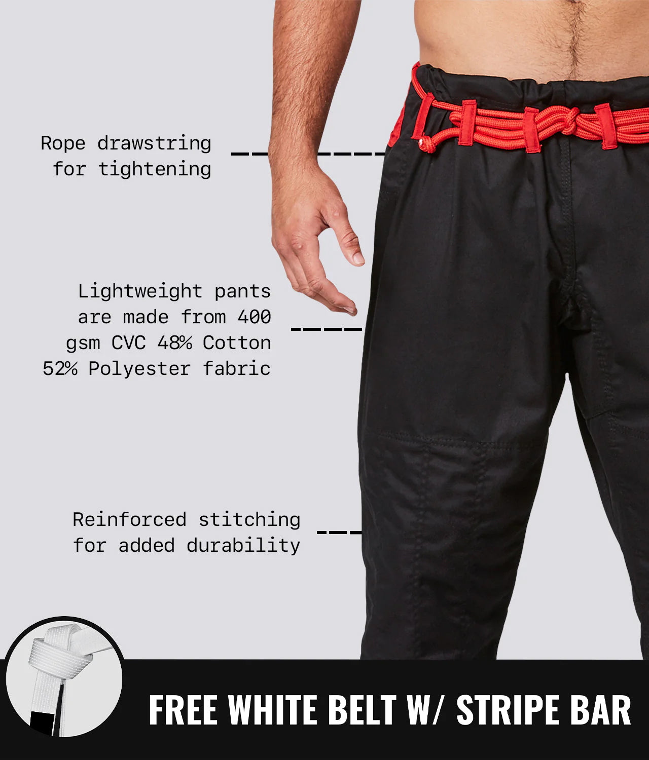 BJJ Kimono No Logo Black Gi image 6