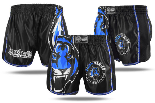 Tiger Face Thai Boxing Shorts Blue