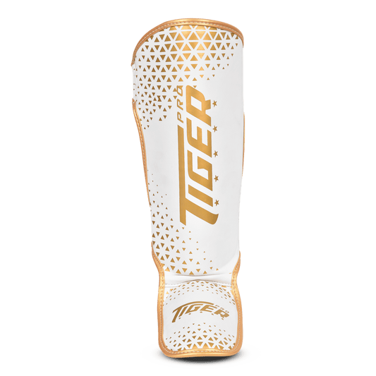 Youth Sparring Shin Guard WHITE/GOLD