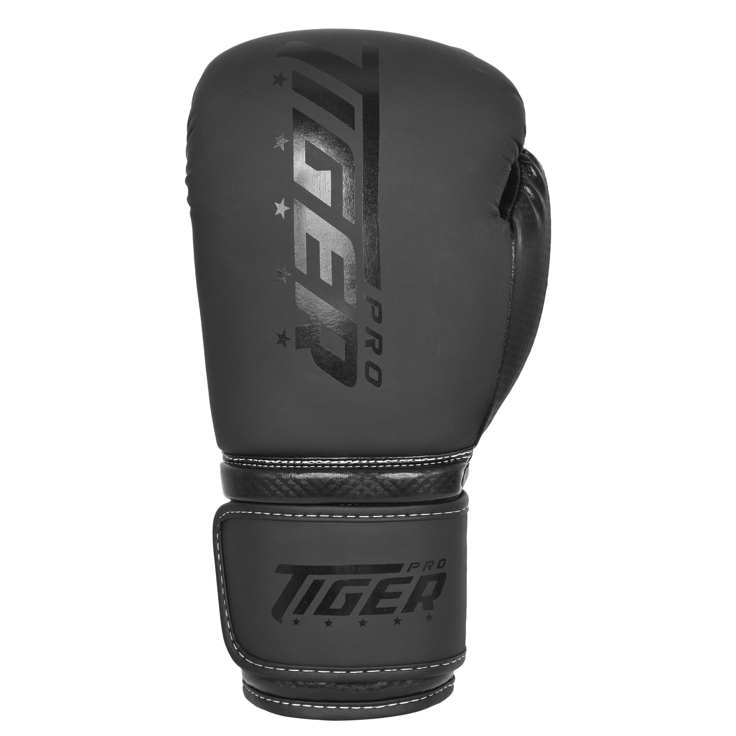 Matt Black Tiger Pro Boxing Gloves 10oz -16oz