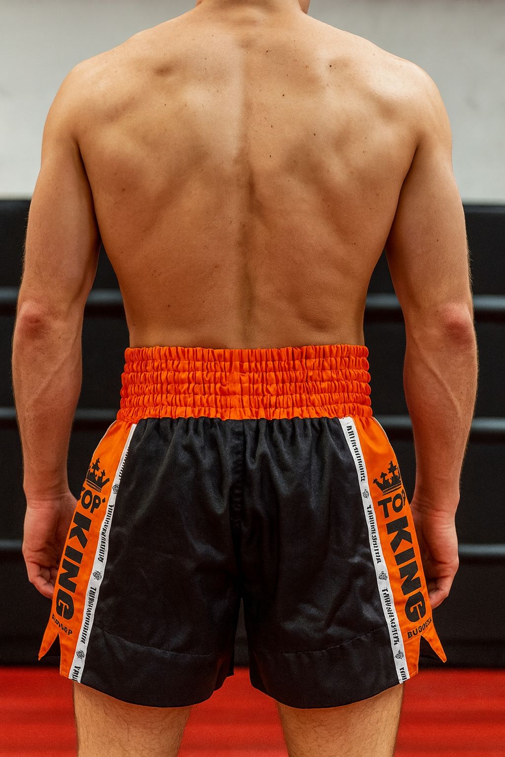 Top King Muay Thai Red Black Shorts