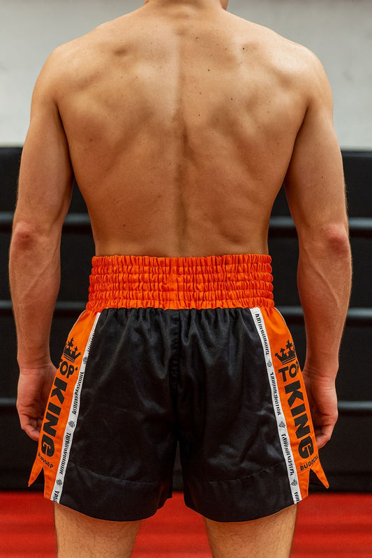 Top King Muay Thai Red Black Shorts