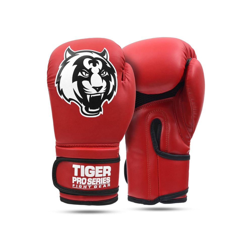 Tiger Kid Boxing Gloves 4oz to 6oz - Red, 6oz image