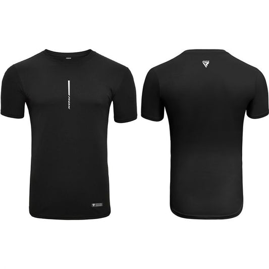 RDX T2 Black Short Sleeves Sweat-Wicking Gym T-Shirt image 1