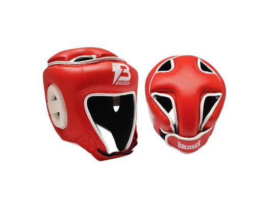 Boxing Head Gear - Red, M image