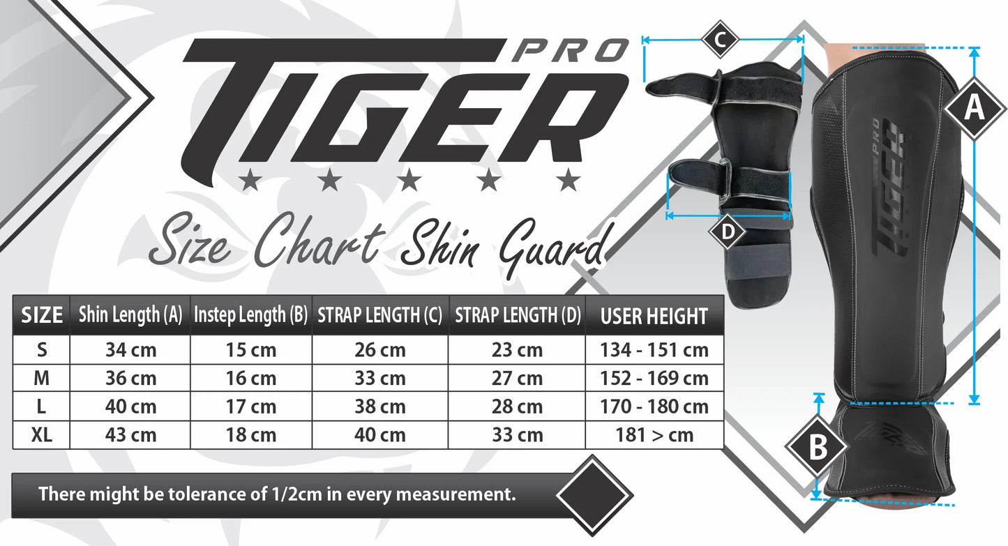 Tiger Muay Thai Shin Instep Guards Matt BLK image 5