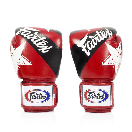Boxing Gloves in Leather National Print Red image 1
