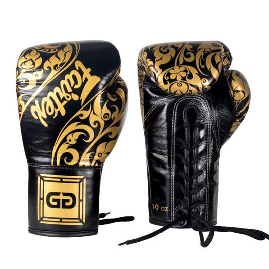 Boxing Gloves in Leather Limited Edition Glory Black/Gold