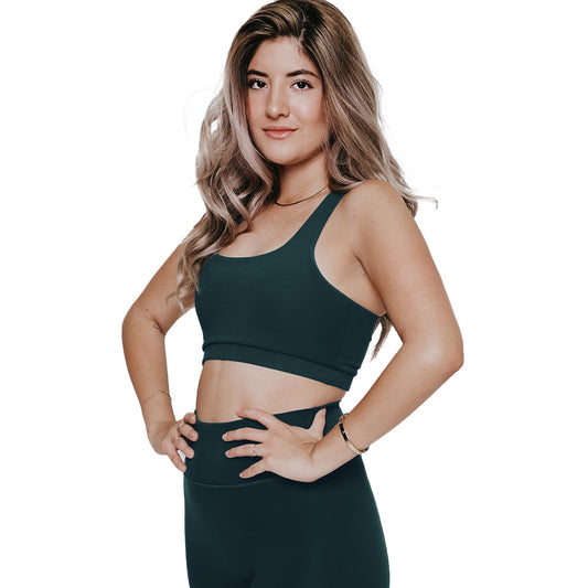 Eco-Friendly Padded Fitness Sports Bra – Recycled Plastic Bottle Fabric | Sweat Wicking, Removable Pads, Seamless Fit image 3