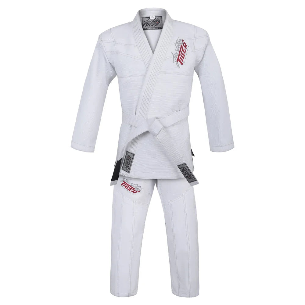 BJJ Kimono Tiger Logo Gi - White, A3 image