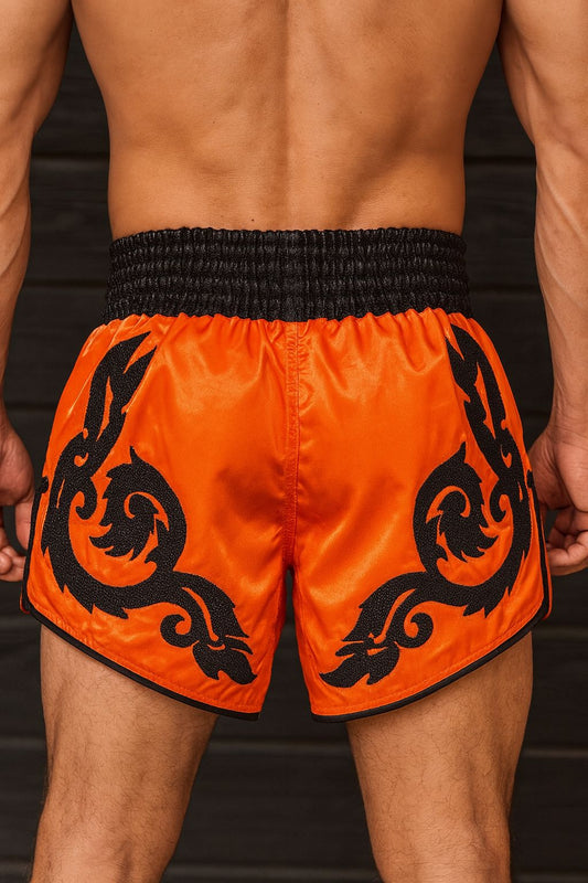 Top King Muay Thai Orange Shorts