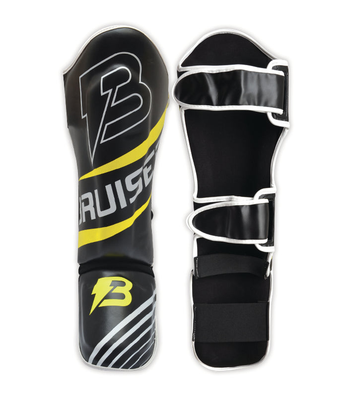 Sparring Shin guards with instep for Muay Thai and MMA - Yellow, M image