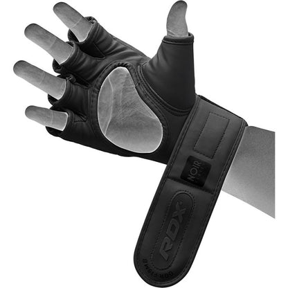RDX F15 Noir MMA Grappling Training Gloves Open Palm Thumb Protection image 7