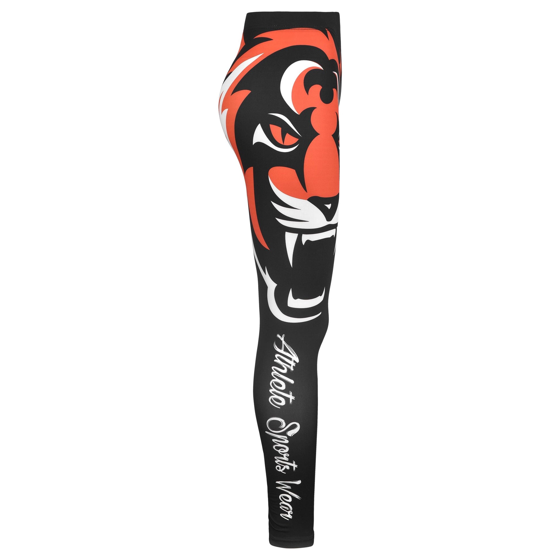 Women’s High Rise Leggings BK/Ornage image 4