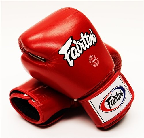 Boxing Gloves in Leather Tight Fit Red image 0