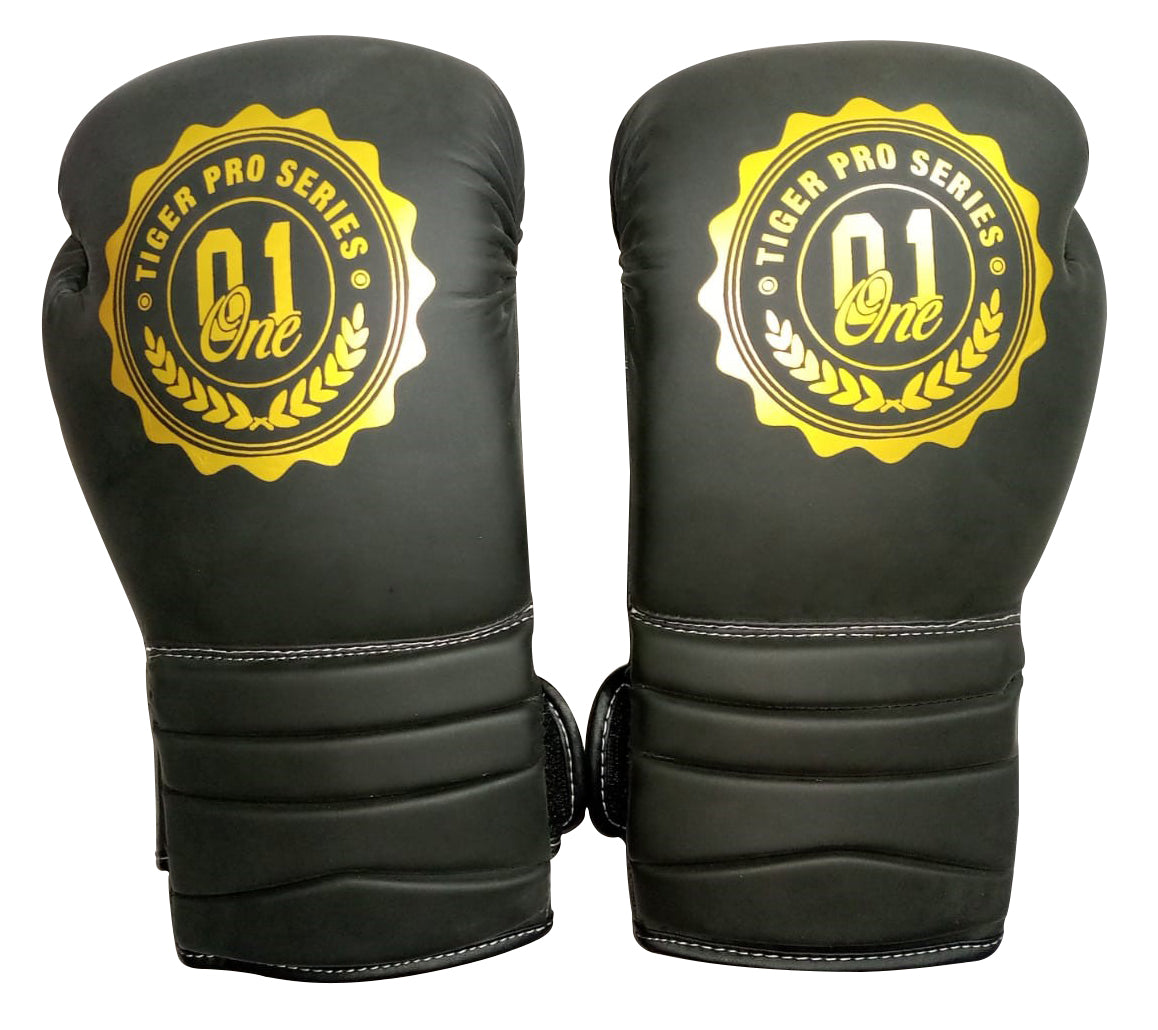 Tiger Pro Boxing Gloves New 12oz - Black, 12oz image