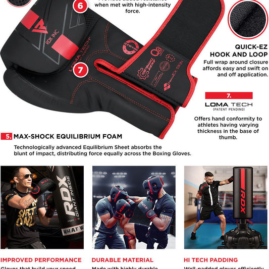 RDX F6 Kara Boxing Training Gloves Black image 2