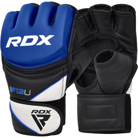 RDX F12 MMA GRAPPLING TRAINING GLOVES OPEN PALM Blue image 0