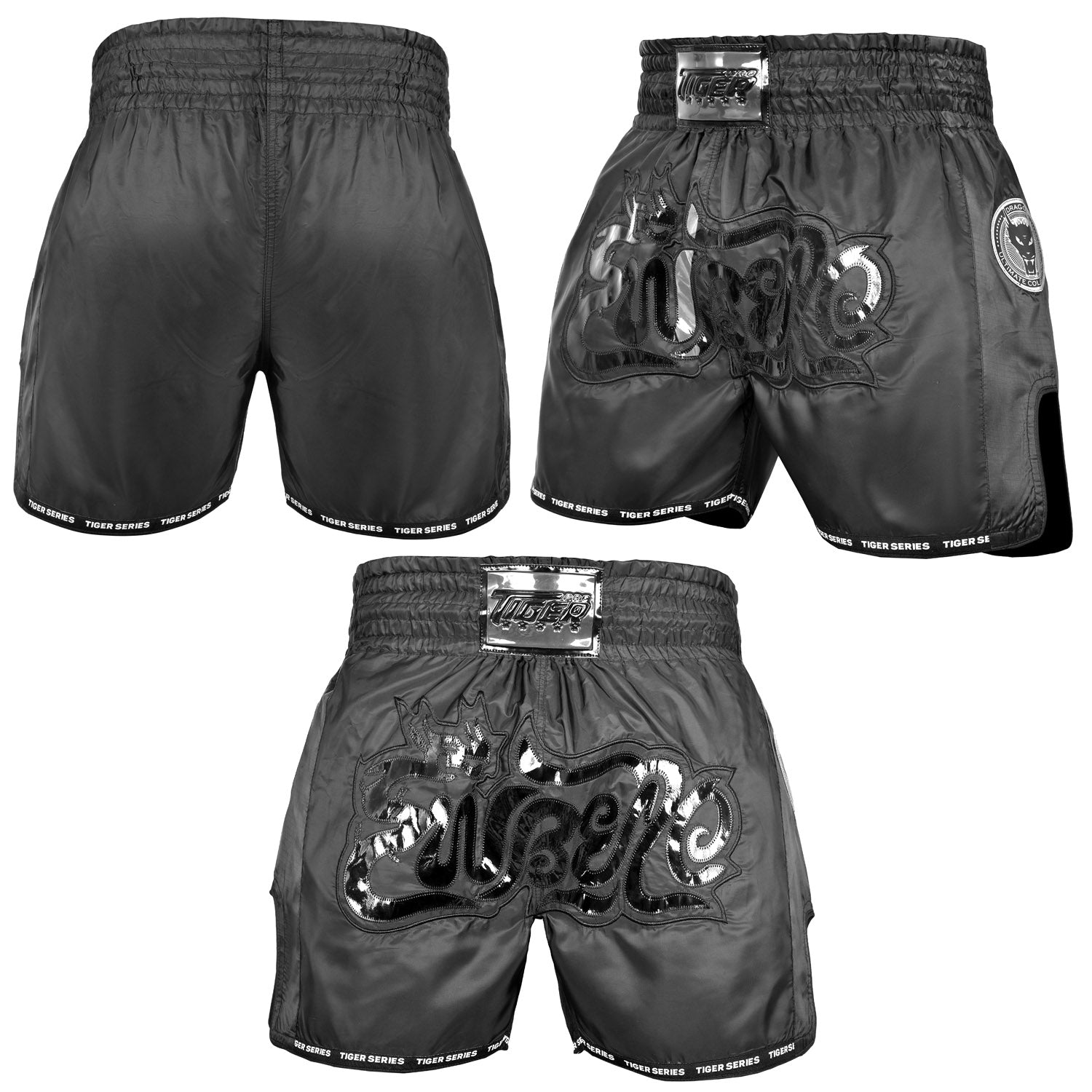 Dragon Thai Boxing Shorts Matt BLK image 2
