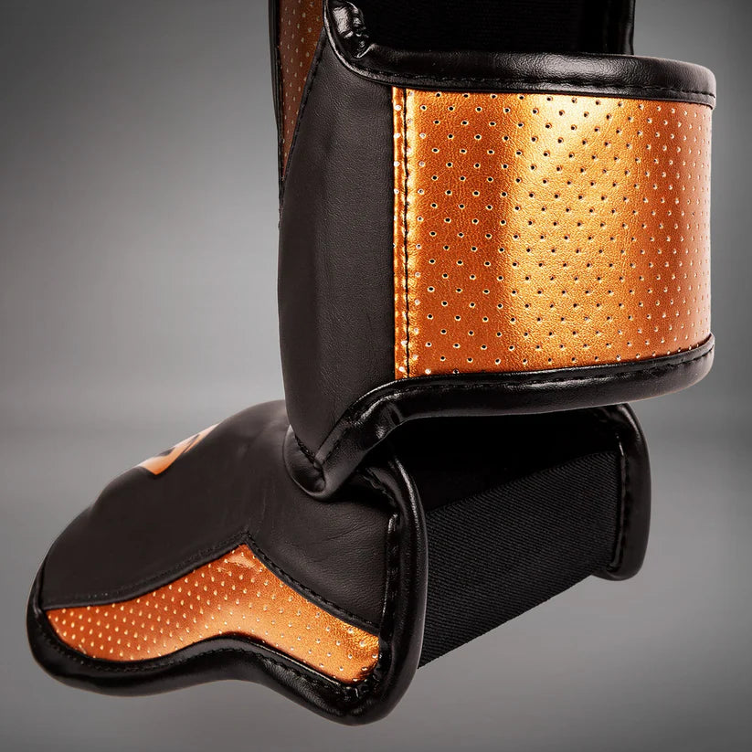 Venum Elite Evo Shinguards - White/Gold image 3