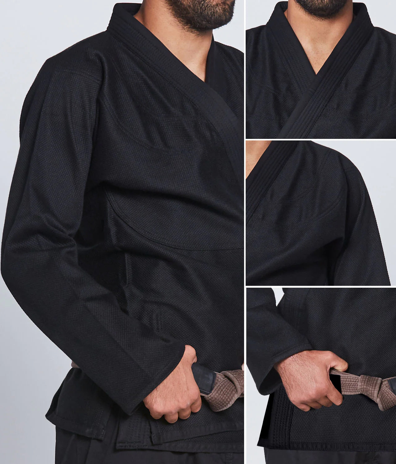 BJJ Kimono No Logo Gi - Black, A1 image
