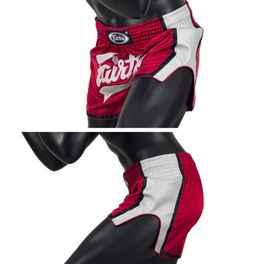 Fairtex Red/White Slim Cut Muay Thai Boxing Short image 0