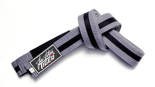 Grappling Jiu Jitsu Stripe Sleeve Belts Grey/Blk image 1
