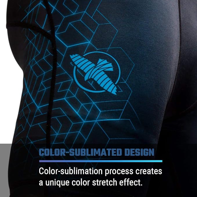 Hayabusa Geo Vale Tudo Shorts BK/Blue image 5