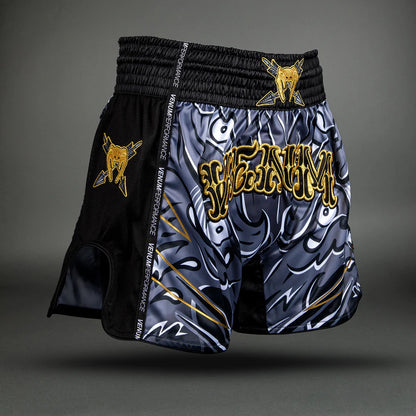 Short de Muay Thai Venum Inferno - Kaki/Bronze