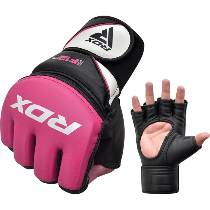 RDX F12 Women MMA Grappling Training Gloves Pink image 1