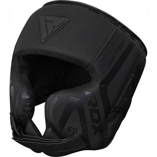 RDX T15 Noir Full Face Boxing Sparring Training Head Gear BK image 0