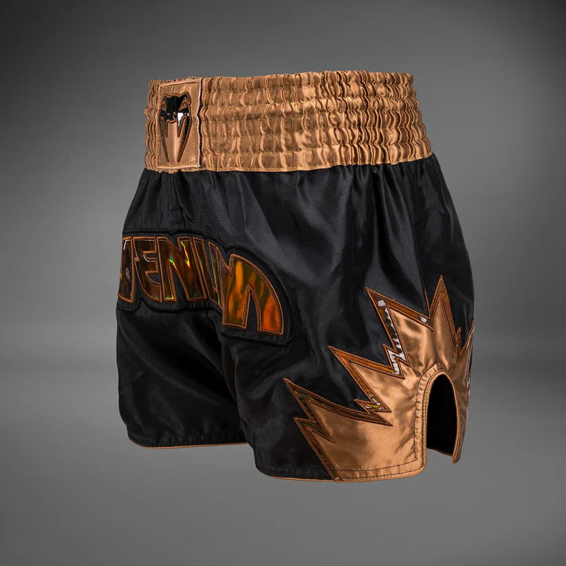 Venum Inferno Muay Thai Shorts - Black/Bronze