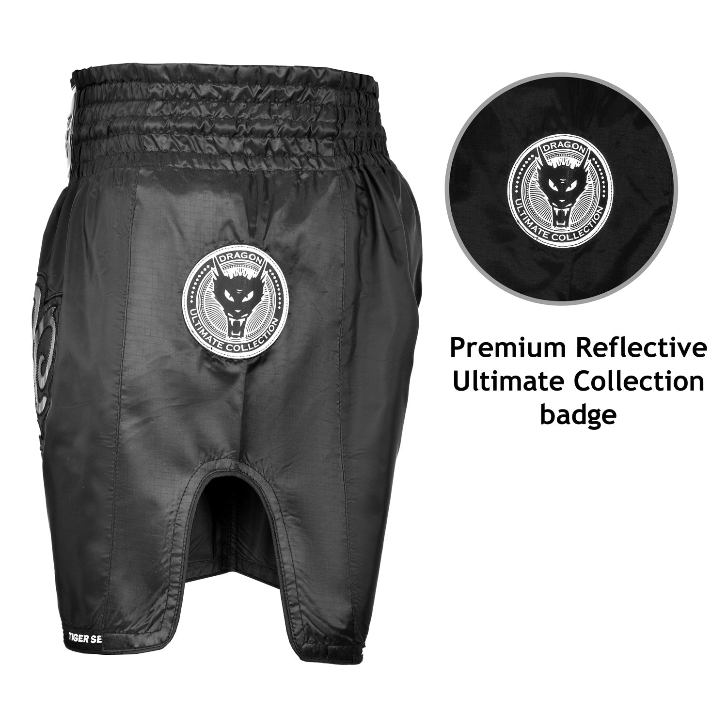 Dragon Thai Boxing Shorts Matt BLK image 4