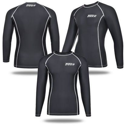 MMA Rash guard Solid BLK Long Sleeve image 0