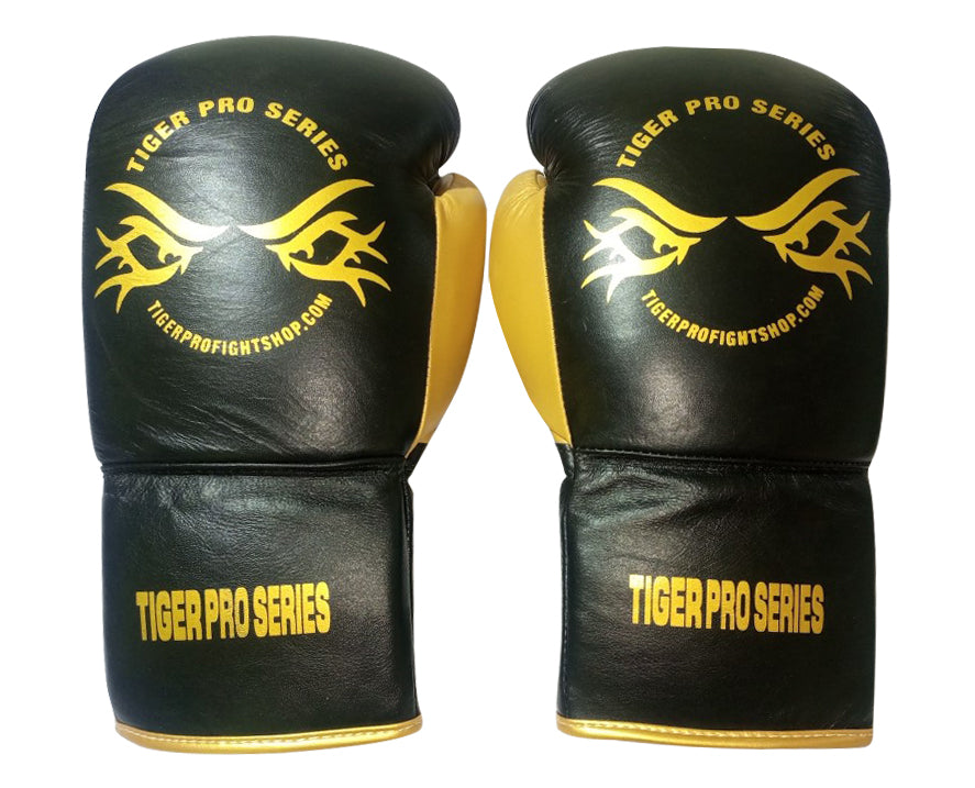 Lace up Tiger Pro Boxing Gloves for Competition image 0