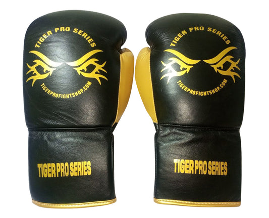 Lace up Tiger Pro Boxing Gloves for Competition image 0