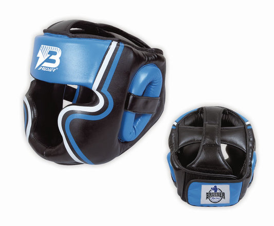 Professional Muay Thai Full face Head Gear in Leather image 0