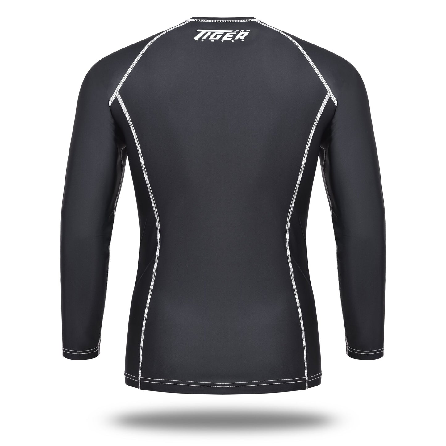 MMA Rash guard Solid BLK Long Sleeve image 2
